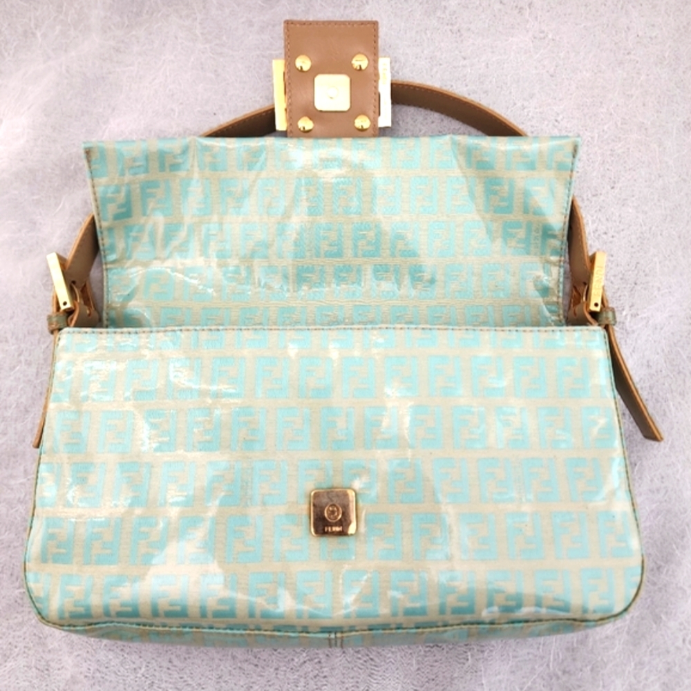 Auth Fendi Zucchini Mama Baguette Shoulder Bag - Picture 7 of 11